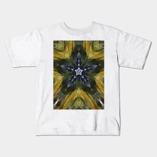 Unique Kaleidoscope of Alligator in a Pond Kids T-Shirt